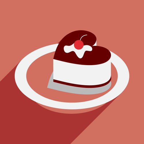 Flat with shadow icon and mobile application ice vector image
