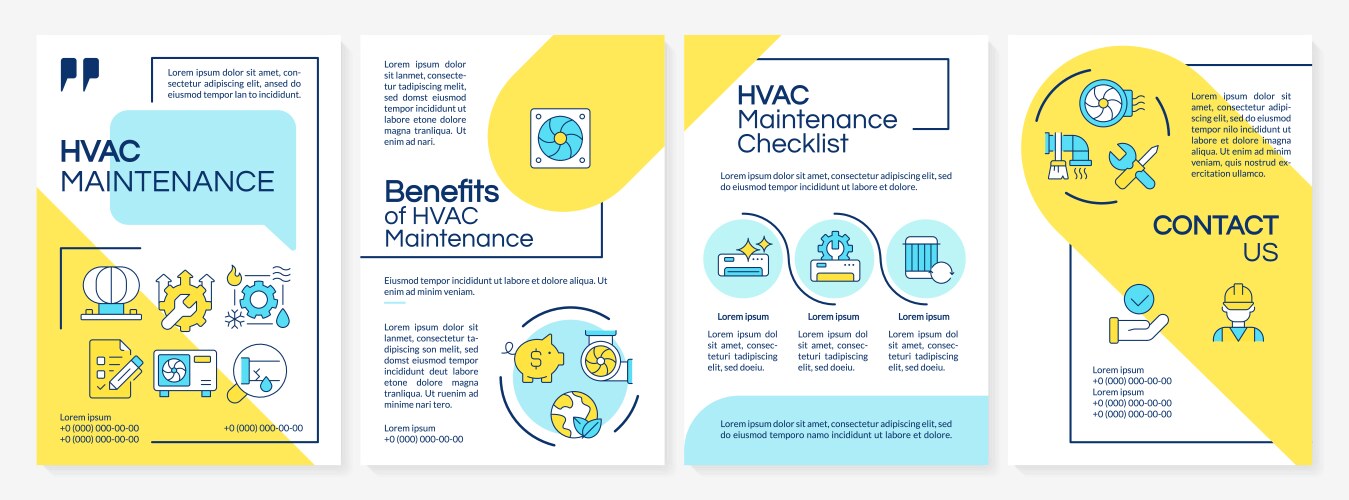Basic Hvac Services And Improvements Onboarding Vector Image
