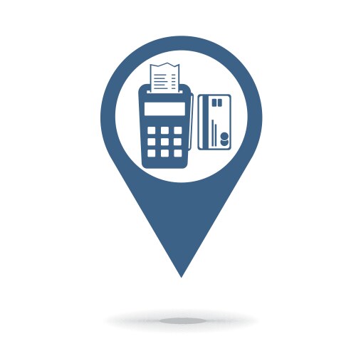 Map pointer pos terminal icon payments methods vektorbild