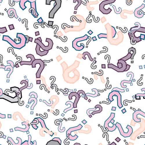 Quiz seamless pattern question marks doubt faq vector image