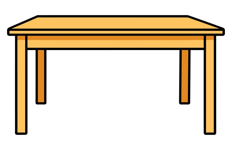 Wooden table isolated Royalty Free Vector Image
