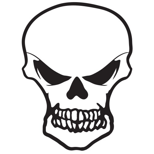 Monochrome Skull Collection Vector Image