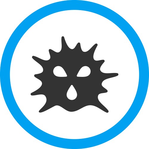 virus structure rounded icon vector image