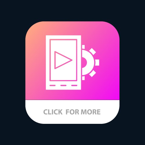 Mobile design setting app button android vector image