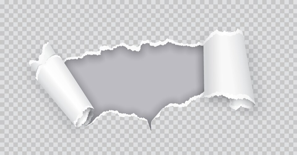 Ragged hole torn in ripped paper Royalty Free Vector Image