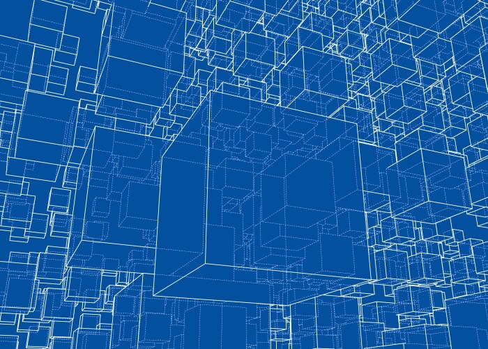 Abstract boxes background vector image