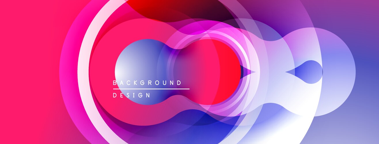 Abstract colorful circles overlap creating vector image
