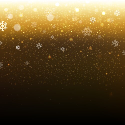 golden banner with snow vector image