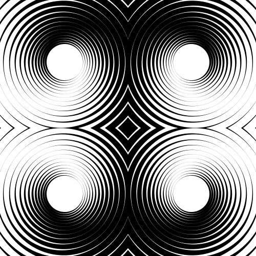 Symmetrical repeatable pattern with concentric vector image
