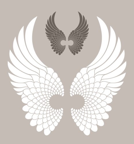 Elegant Wing Symbol Vector Image