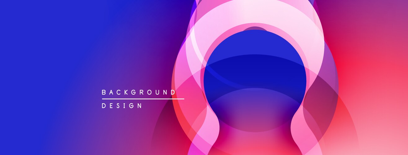 Abstract gradients create layered circular forms vector image
