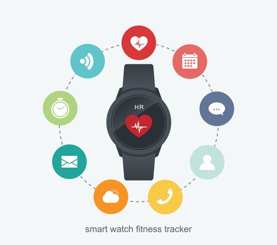 Fitness tracker Royalty Free Vector Image - VectorStock