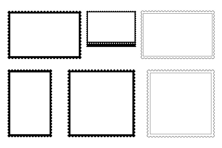 Blank Postage Stamp Templates – Royalty-Free Vector | VectorStock
