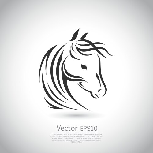 Horse Head Silhouette Logo Vector Image