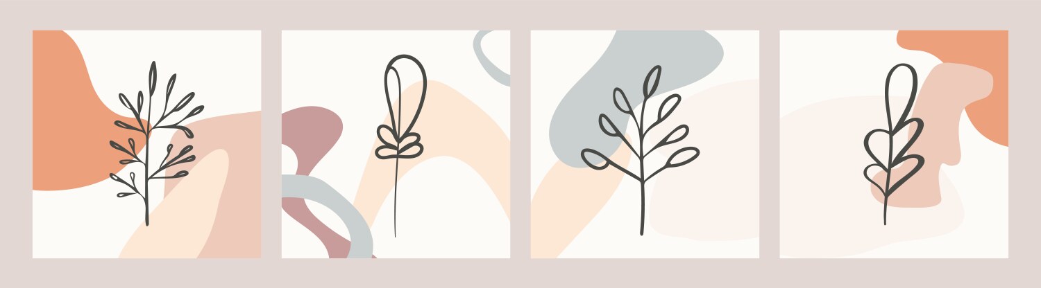 A set of abstract background images with rounded vector image