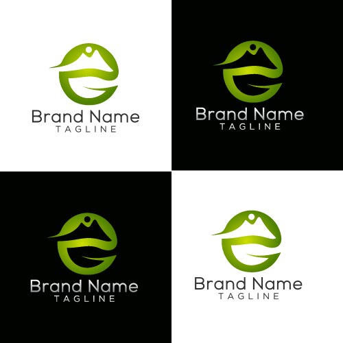 Green leaf skin care logo Royalty Free Vector Image