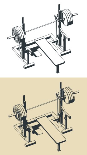 Incline barbell bench press exercise Royalty Free Vector