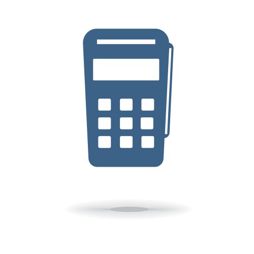 Pos terminal icon payments methods processing vector image