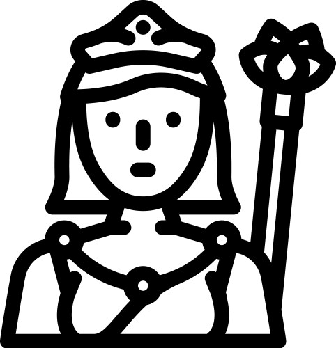 Hera greek god mythology line icon Vector Image