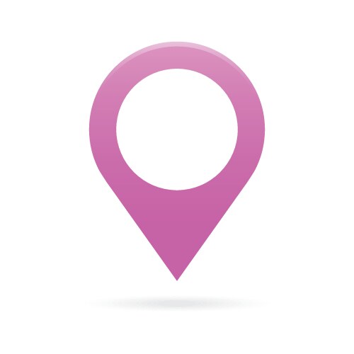 Purple map pointer icon marker gps location flag vector image