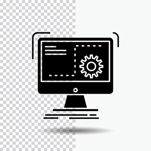 Command computer function process progress glyph vector image