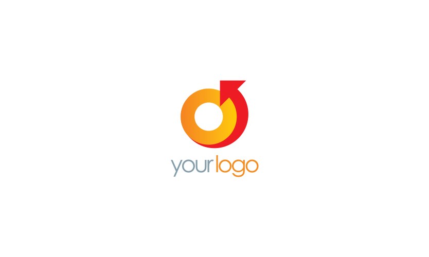 Arrow up business logo Royalty Free Vector Image