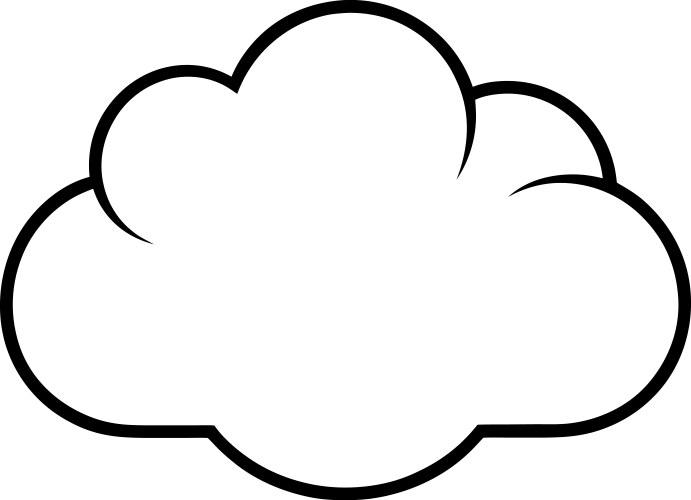 Simple cloud outline bonfire line art Vector Image