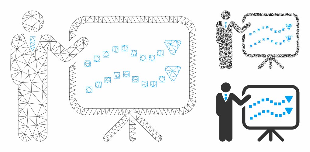 Trends lecture mesh 2d model and triangle vector image