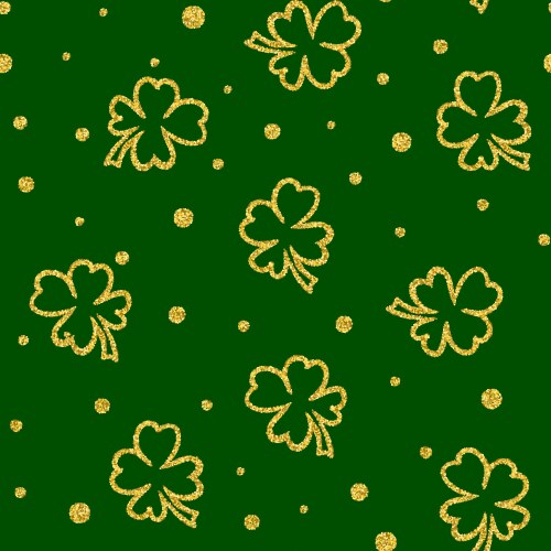 Saint Patricks Day Seamless Pattern Leprechaun Vector Image