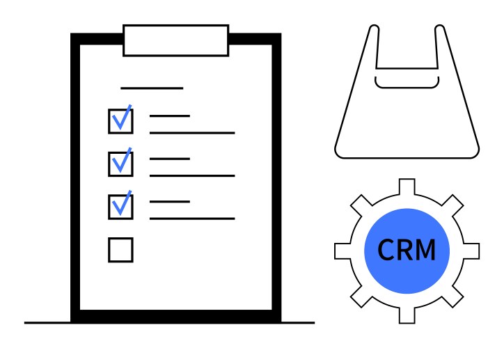 Efficient task management and crm integration vector image