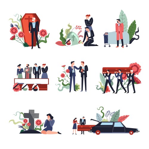 Funeral Vector Images & Graphics for Commercial Use | VectorStock