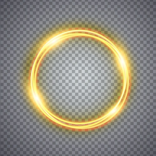 Magic gold circle light effect Royalty Free Vector Image