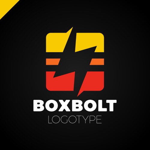 Flash icon abstract design template in square vector image