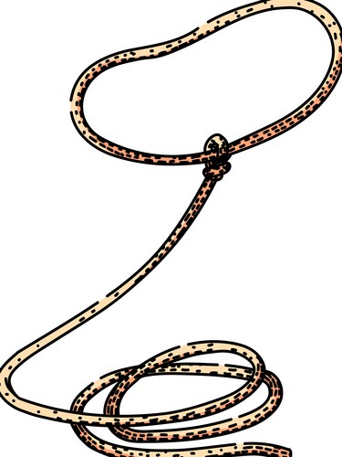 Western Lasso Rope with Loop Vector Image