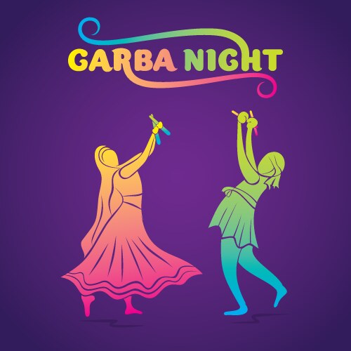 Navratri Garba Festival Poster Vector Image
