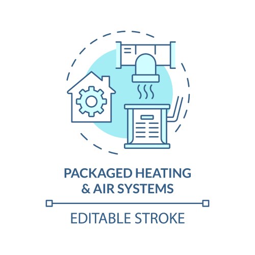 packaged heating and air systems soft blue vector