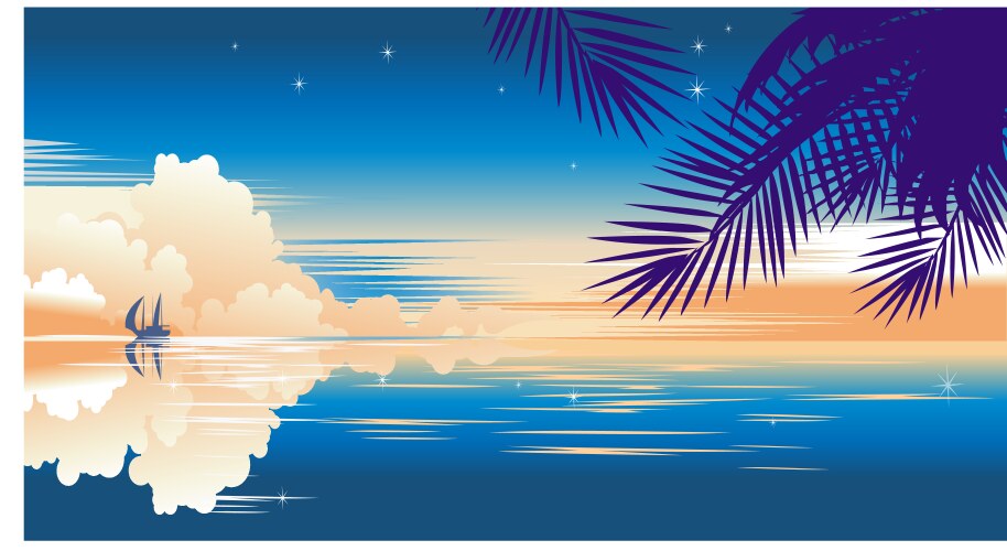 Sunset Royalty Free Vector Image - VectorStock