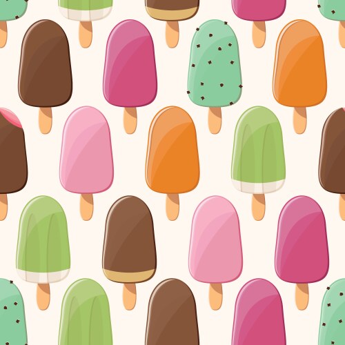Cute pink ice cream and candy seamless pattern Vector Image