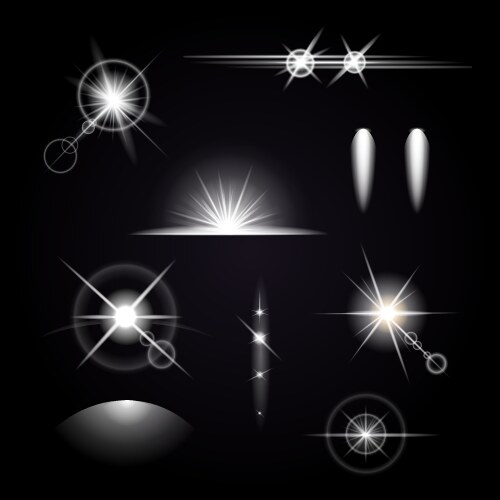 Abstract glowing magic star light effect Vector Image