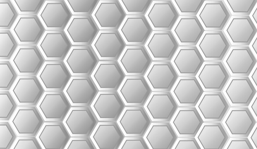 White hexagonal texture pattern background minimal vector image