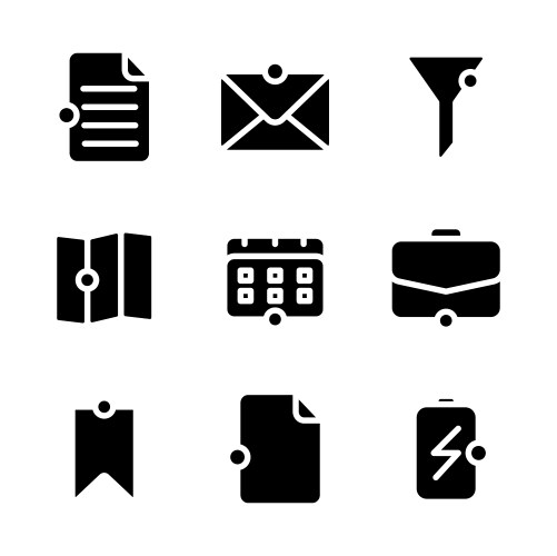 User interface icon including document file data vector image