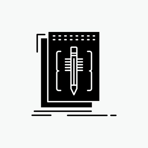 Code edit editor language program glyph icon vector image
