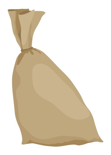 Burlap farmer bag with flour rice or salt Vector Image