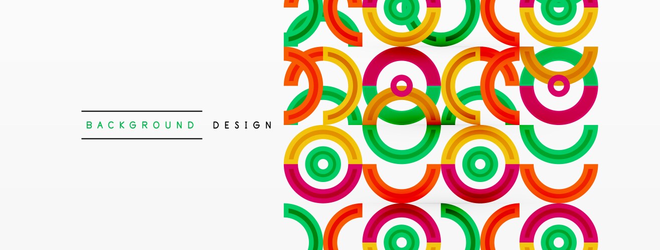 Circles are arranged in a grid pattern abstract vector image