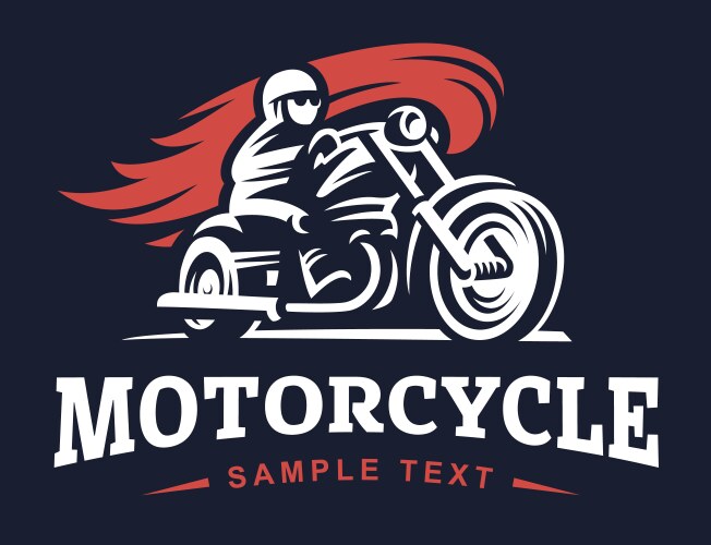 Retro Motorcycle Emblem Vector Image