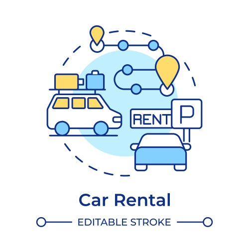 car rental multi color concept icon vector image