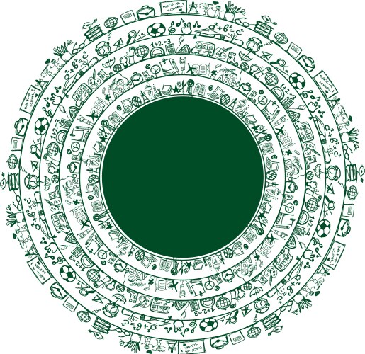 Back to school circle frame for your design Vector Image