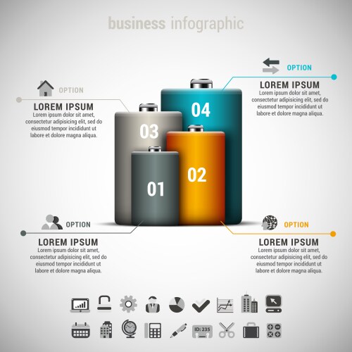 Battery infographic Royalty Free Vector Image - VectorStock
