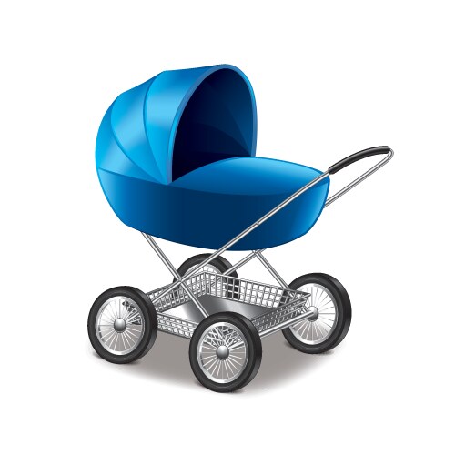 Pink pram Royalty Free Vector Image - VectorStock