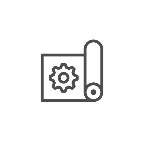 Architecture blueprint line icon Royalty Free Vector Image